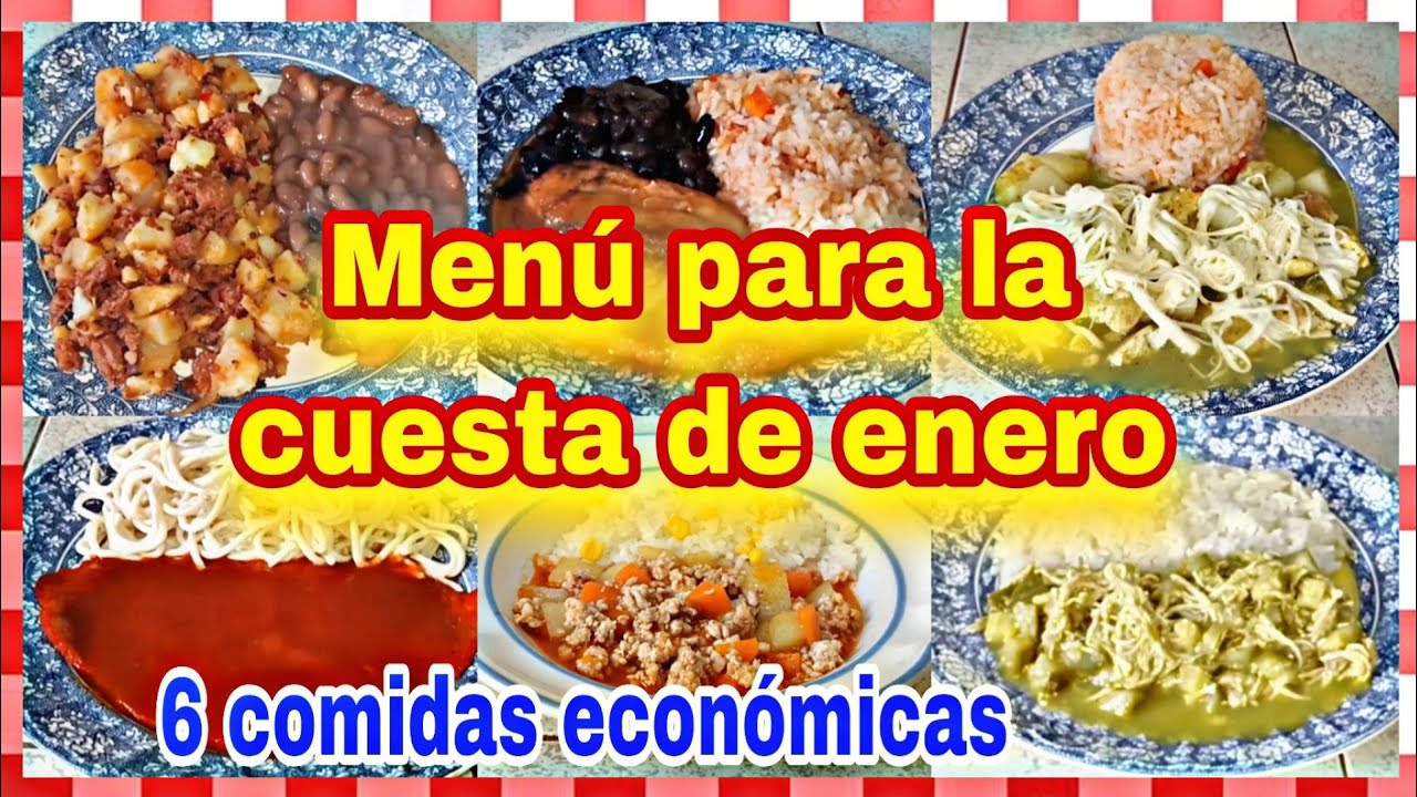 🤑 MENÚ SEMANAL PARA LA CUESTA DE ENERO | 6 COMIDAS ECONOMICAS Y RENDIDORAS #recetasfaciles