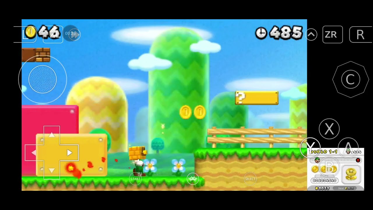New Super Luigi Bros. 2 - World 1 - 100% Walkthrough 