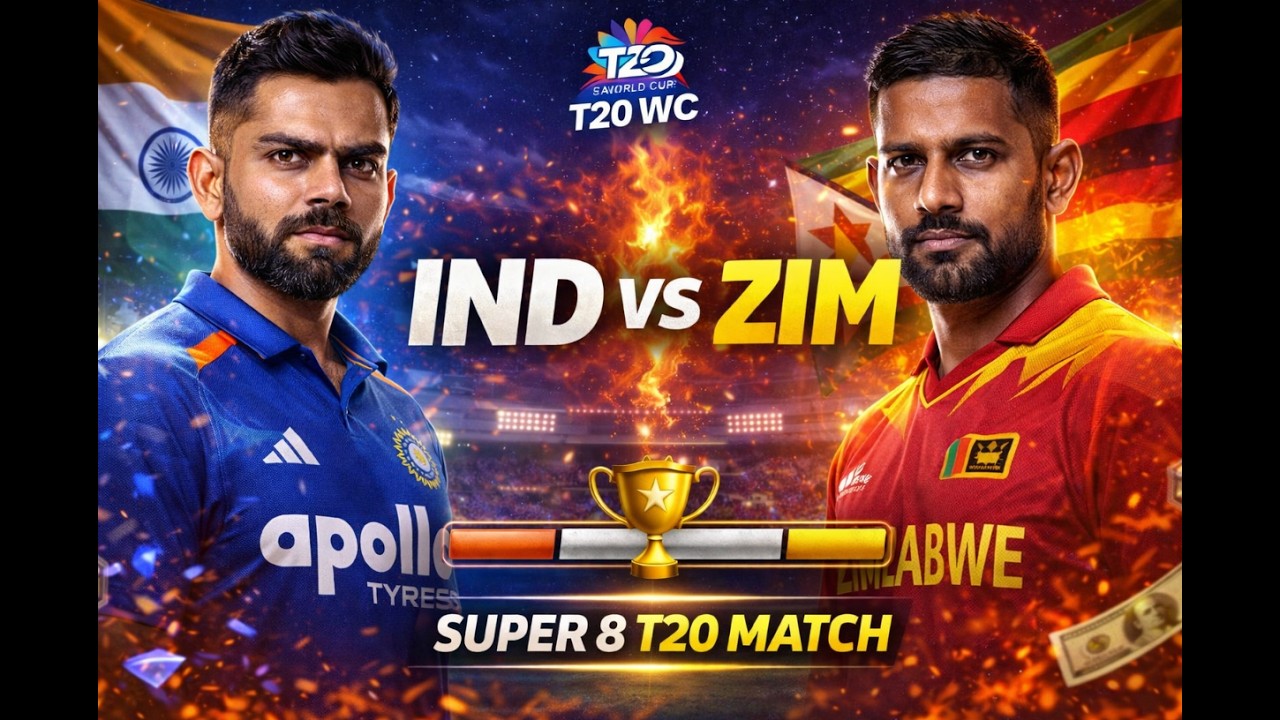 🔴IND vs ZIM Super8 | T20 World Cup 2026 | Cricket 26 Gameplay Day3 #indvszim  #t20worldcup #cricket