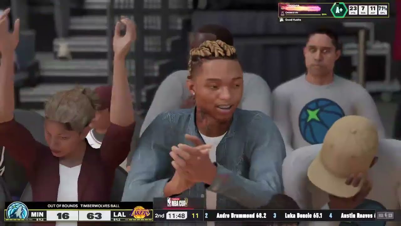 CMDR aRcADe in NBA 2K25: Season 3: Game 25 (24-0) LA Lakers Vs (18-7) MIN Timberwolves. Lags at end.