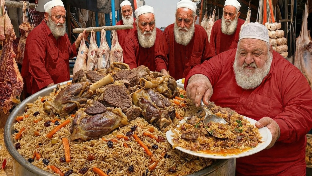 Most Famous 100 KG Kabuli Pulao | HAYAT PULAO | Street food Afghanistan