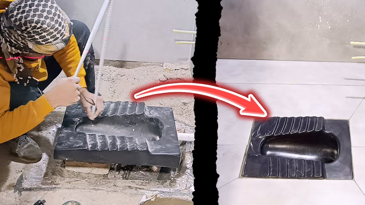 60x120 tiles for toilet floor? #60x120 tile کاشی توالت#کف دستشویی چطور شیب بندی میشه