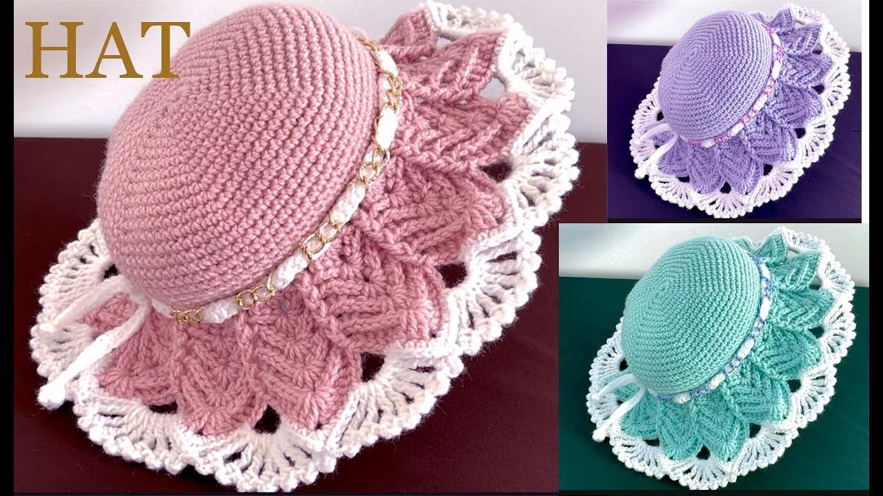 Como hacer Sombreros Tejidos Elegantes Bonitos  Todas las tallas