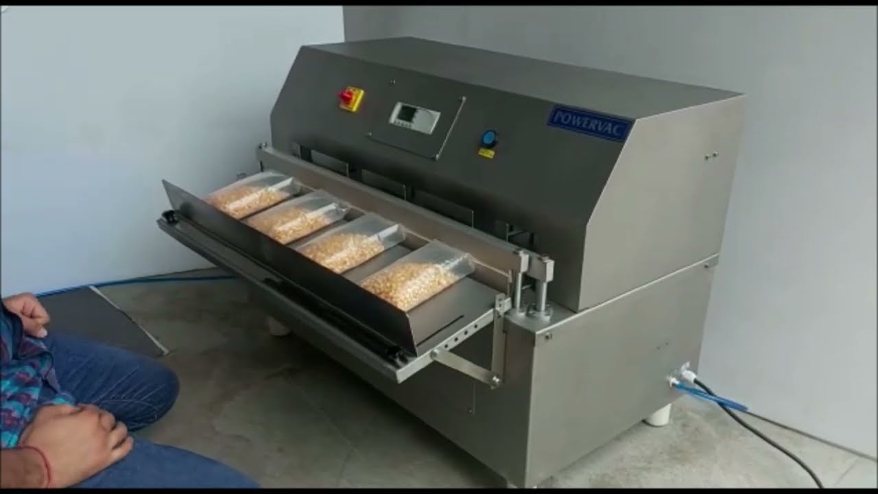 Nozzle Type Vacuum Packaging Machine with Nitrogen Flushing HNM-750 #namkeen #dryfruits  etc