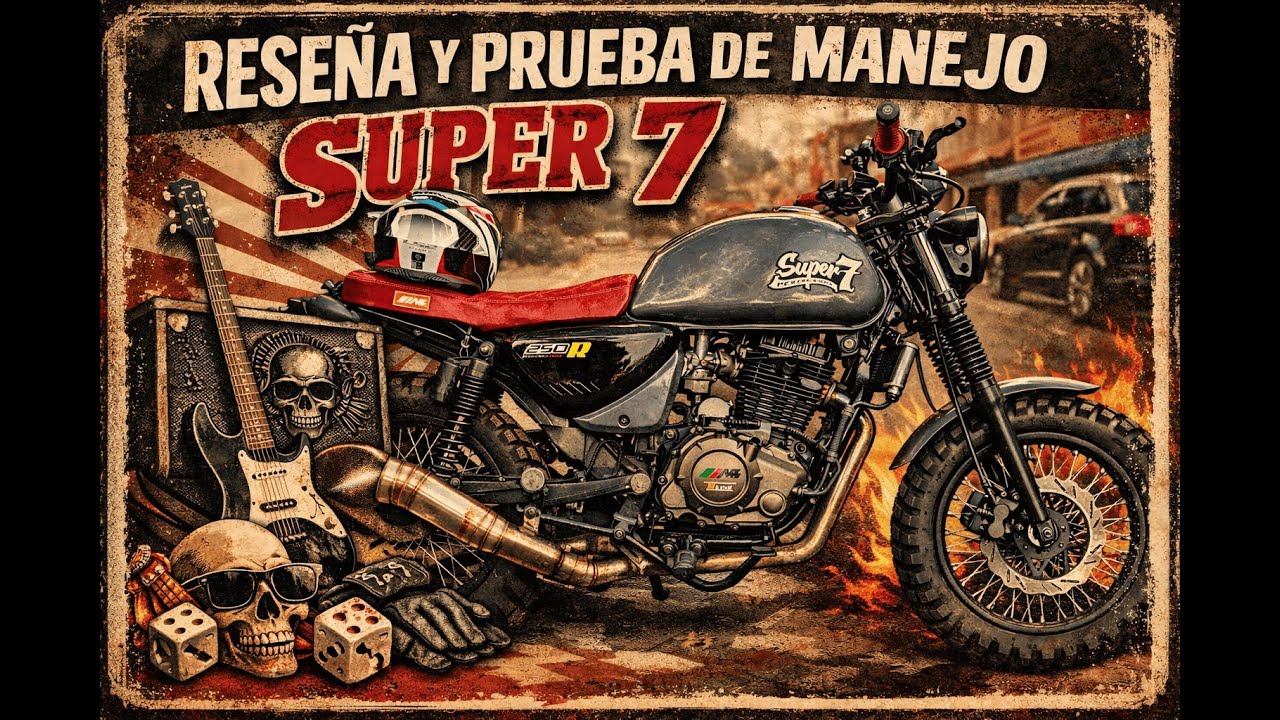 Review MB Super 7 250cc, estetica 10/10, prueba de manejo #motos #motovlog #review #cdmx #biker