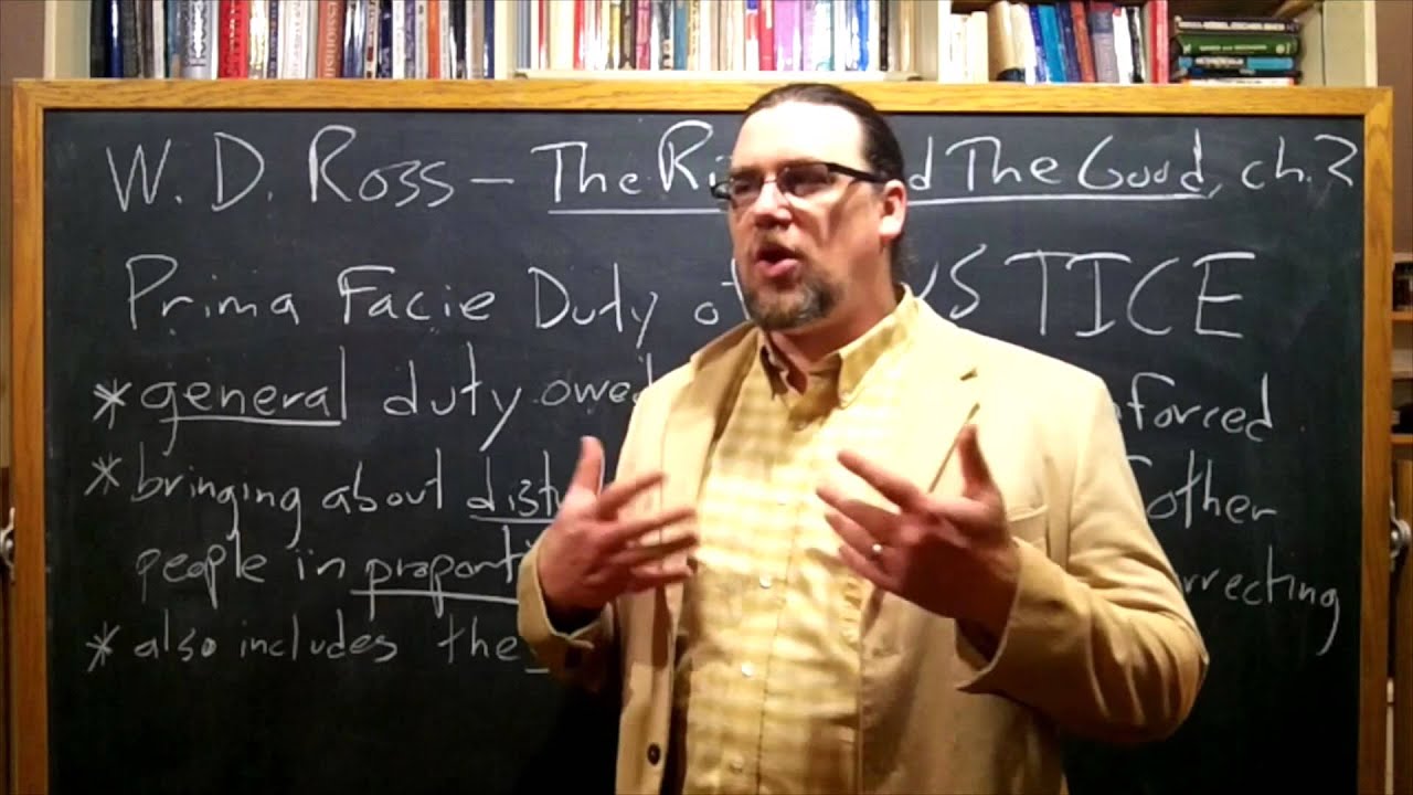 W.D. Ross, The Right and the Good | Prima Facie Duty of Justice | Philosophy Core Concepts