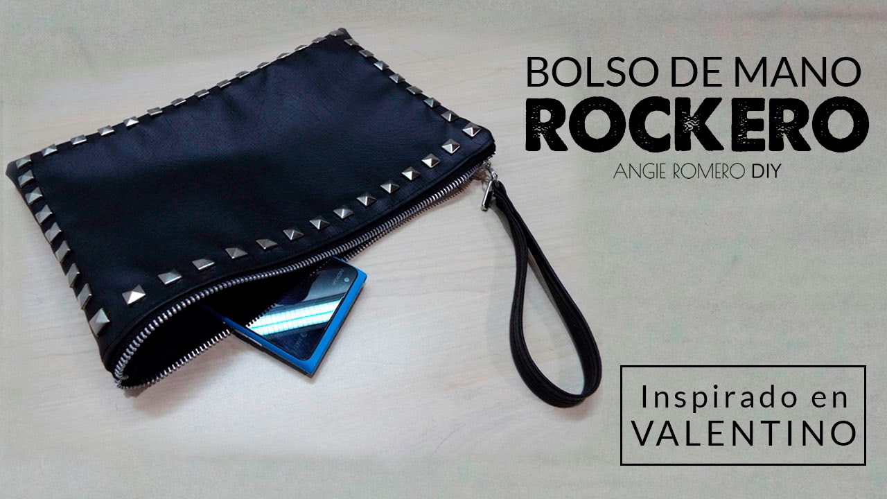 DIY - BOLSO DE MANO ROCKERO CON TACHES INSPIRADO EN VALENTINO | AngieRomeroDIY