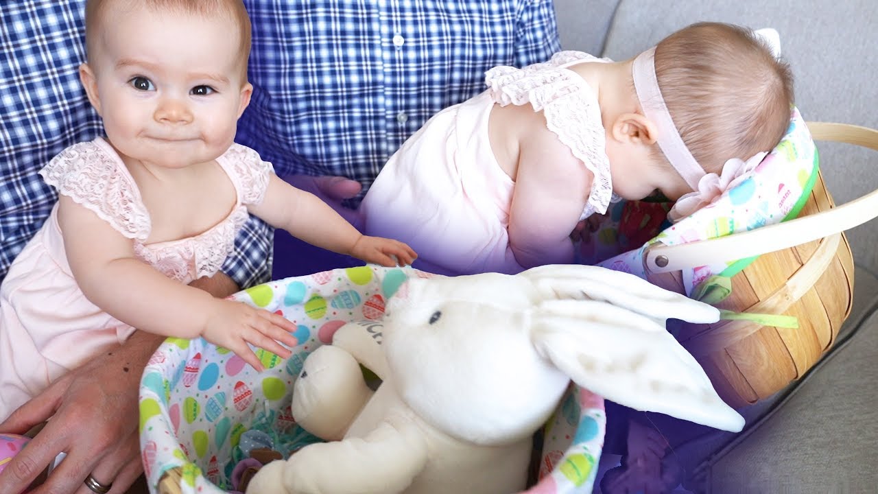 Diving Into Her First Easter Basket!