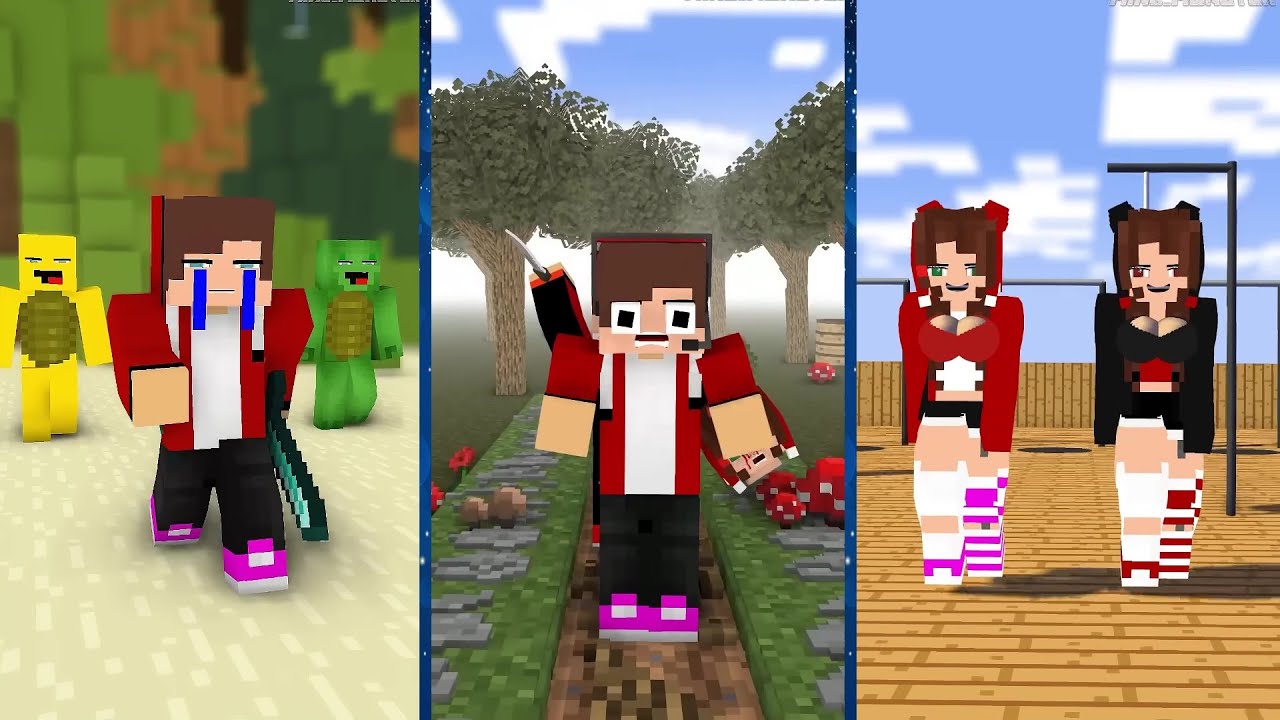 When Dark JJ Sees a Girl in gym | Minecraft Animation | Minecraft Mix #minecraft
