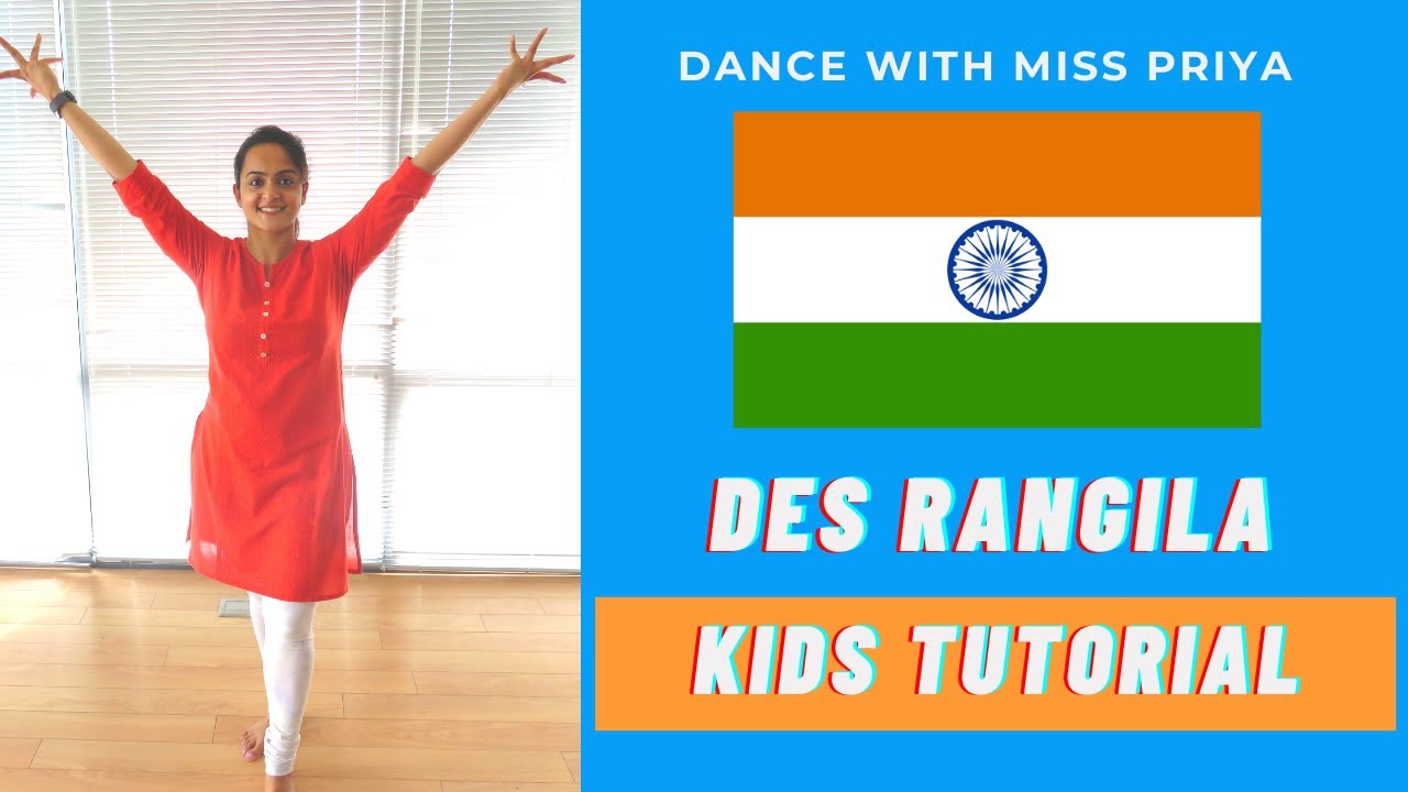 Des Rangila Tutorial | Fanaa | Independence Day | Kids Dance