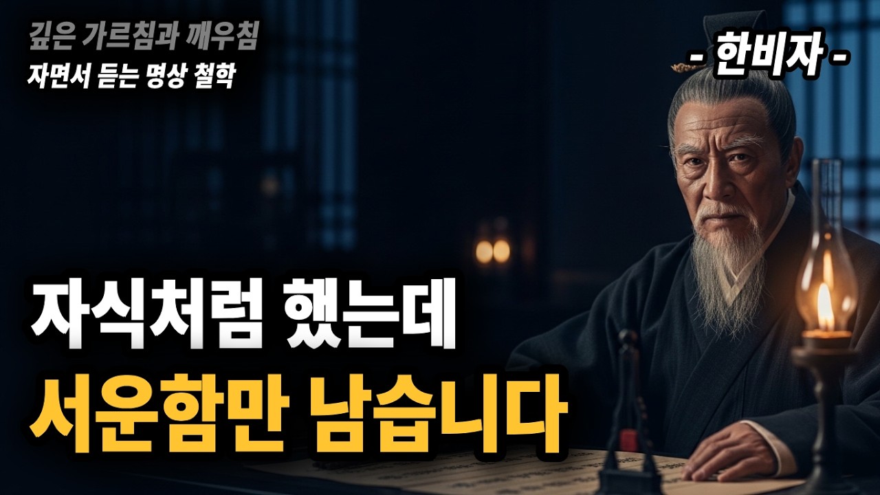 [수면유도] 노후에 사위·며느리에게 서운해질 때, 정이 줄어든 게 아니라 본성이 보인 겁니다 (한비자 39분 연속듣기)┃고부갈등┃가족관계┃서운함