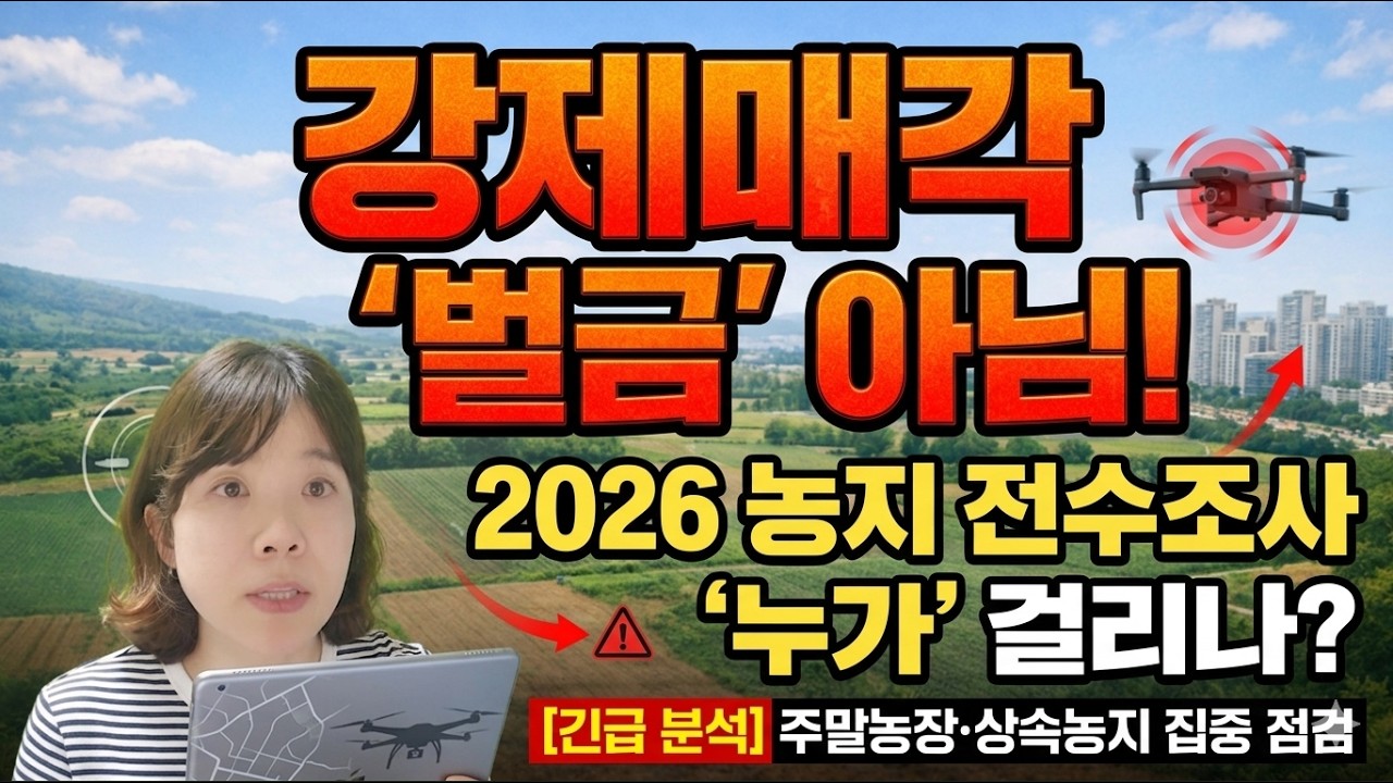 2026농지전수조사시작 '이거' 모르면 내 땅 강제매각당합니다