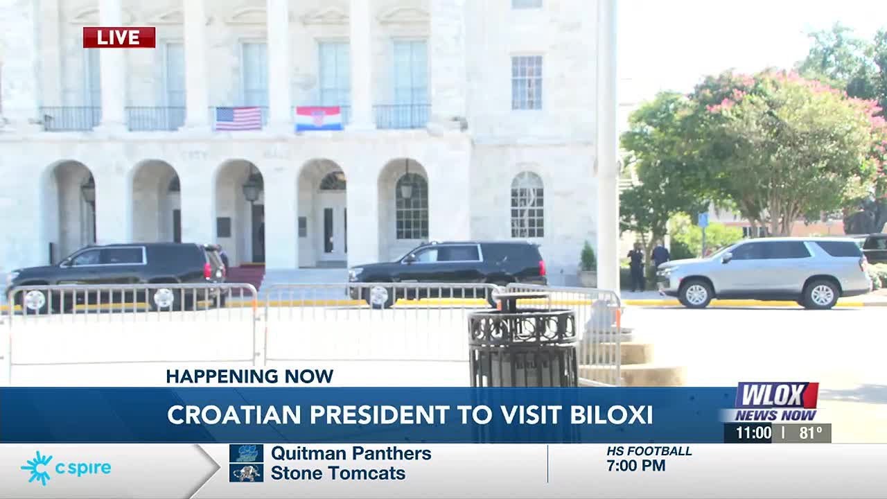 LIVE REPORT: Croatia's president visits Biloxi