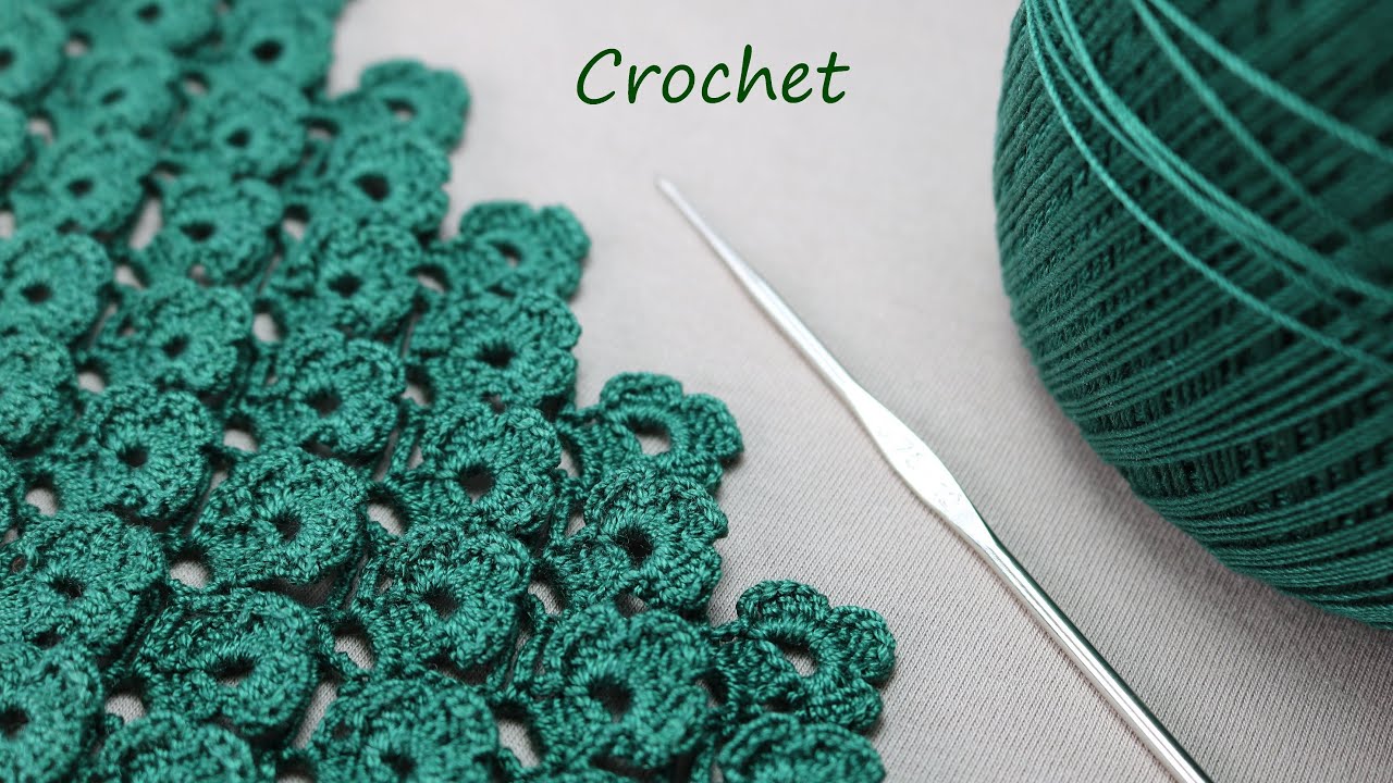 Всего 2 ряда!!! ПОТРЯСАЮЩИЙ УЗОР КРЮЧКОМ простое вязание SUPER EASY Beautiful Flower Pattern Crochet