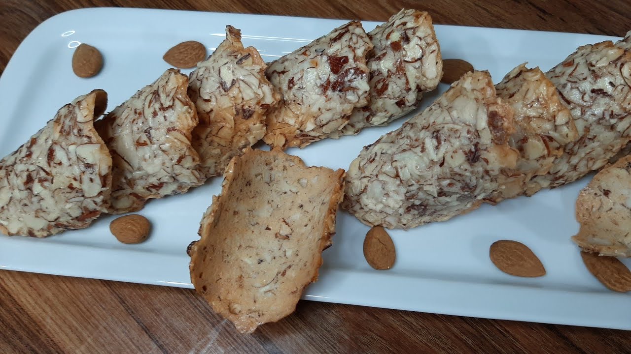 وصفة تويل باللوز  سهلة و سريعة recette tuiles aux amandes très facile