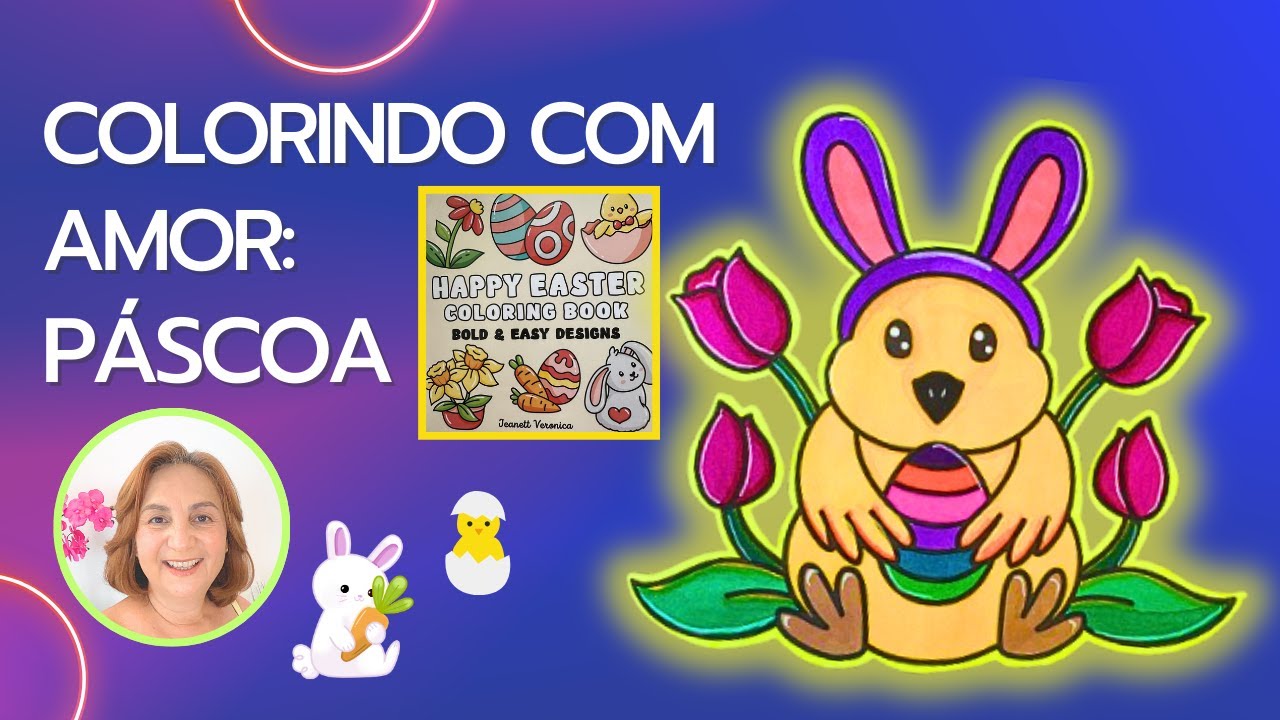 🐰 Colorindo Pintinho Amarelinho de Páscoa💖 | Arte Fofa Kawaii 🎨