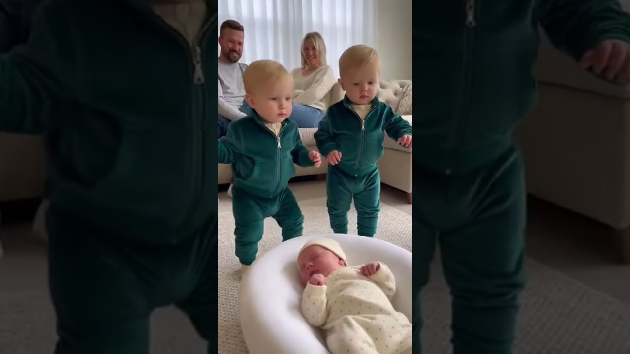 They Saw the Baby&hellip; and Everything Changed 😳👶😂 #TwinBrothers #NewbornReveal #SiblingShock #Doublefun