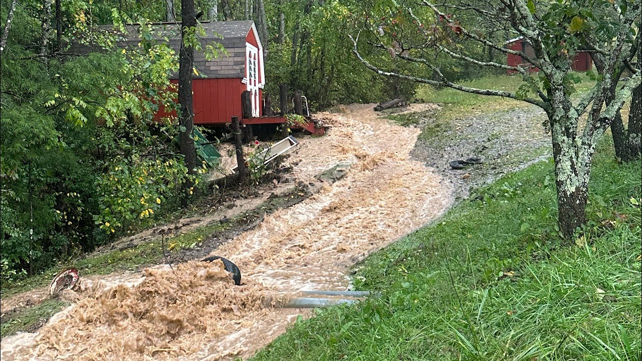 Hurricane Helene hits the farm ( before we knew of the utter devastation everywhere)