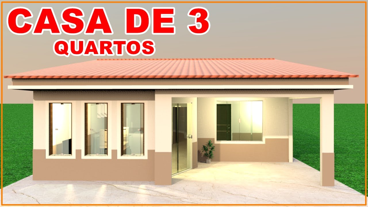 Casa de 3 quartos com garagem e quintal