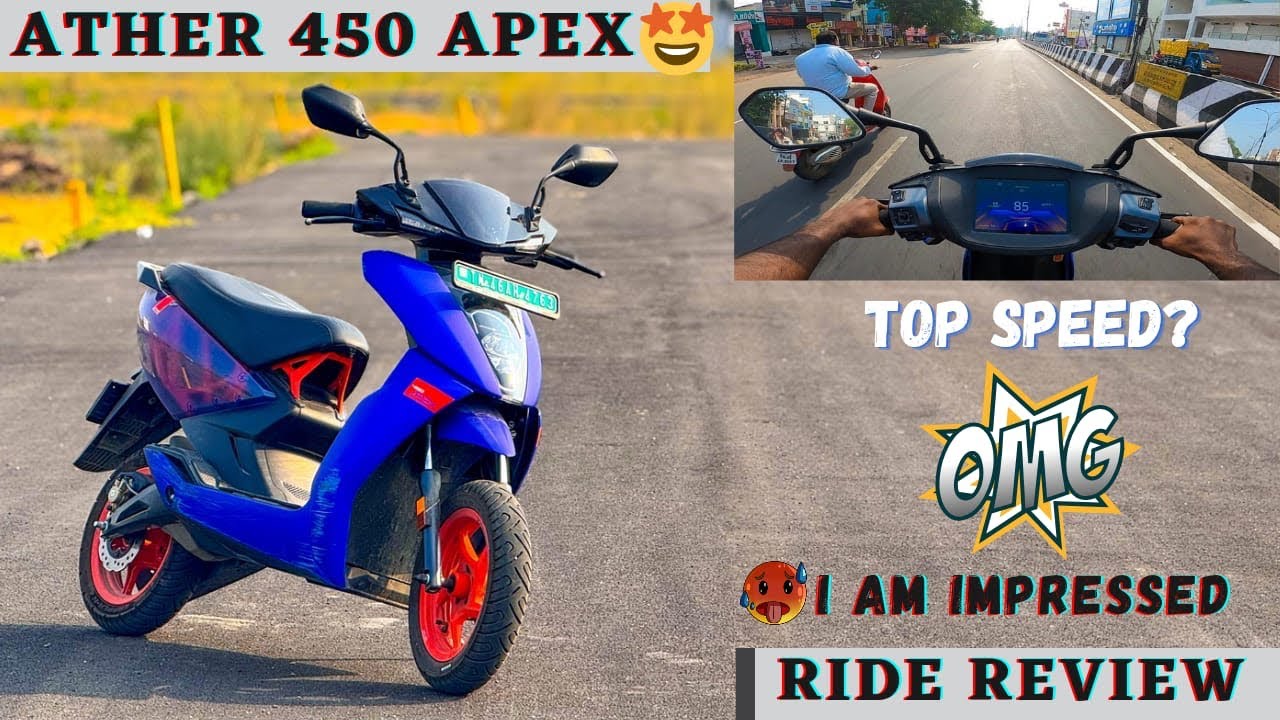 Ather 450 Apex😻 - Ride Review💥/I am Impressed 💕/Top Speed?🥵/Range 150km+😵/Electric Or Petrol📈⚡