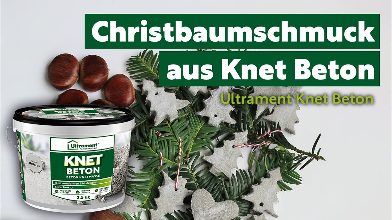 DIY | Christbaumschmuck aus Beton | Ultrament Knet Beton