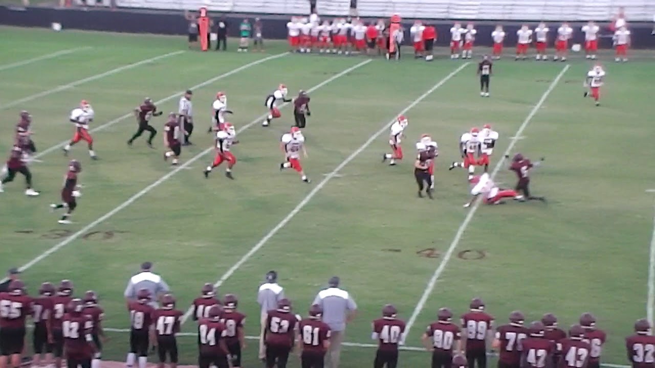 JIMMY HAYDEN 80 YARD SCRAMBLE FOR TOUCHDOWN( J.V. THOMAS DALE VS. MOTOACA 9/20/17)