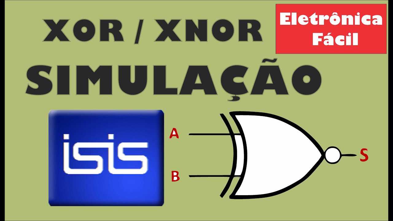 Eletrônica Digital 7- Simulação Proteus ISIS - XOR / XNOR - Circuito digital