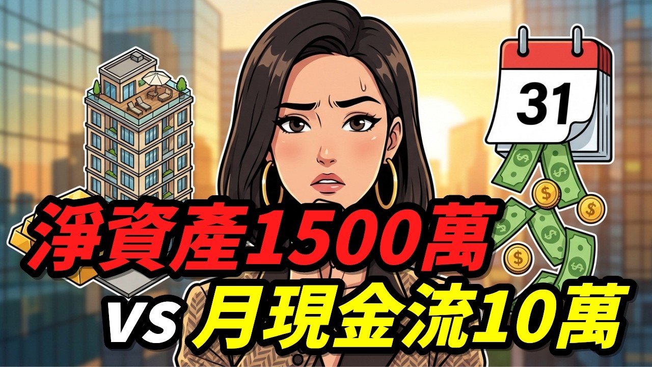 淨資產1500萬 vs 每月現金流10萬，哪個才算真的有錢？