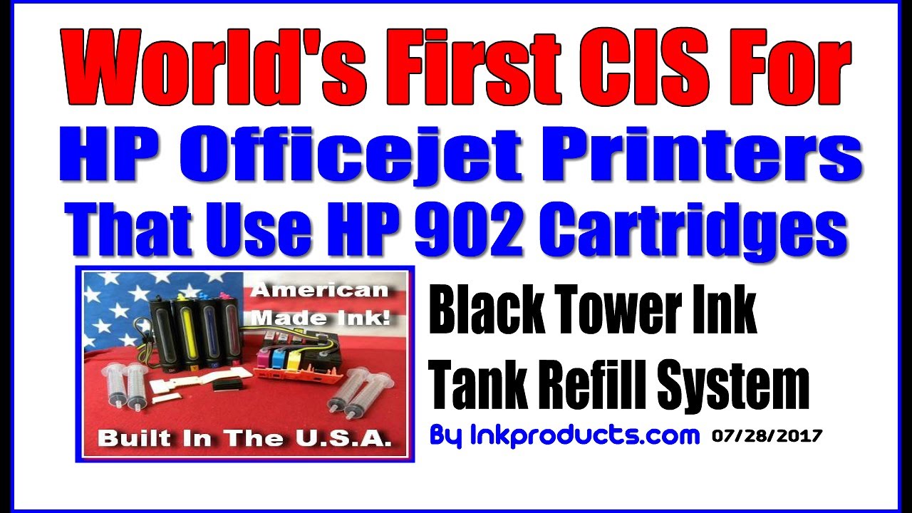 CIS-Continuous Ink Supply Systems For HP Officejet Pro 6950, 6968, 6970, 6978 Printers