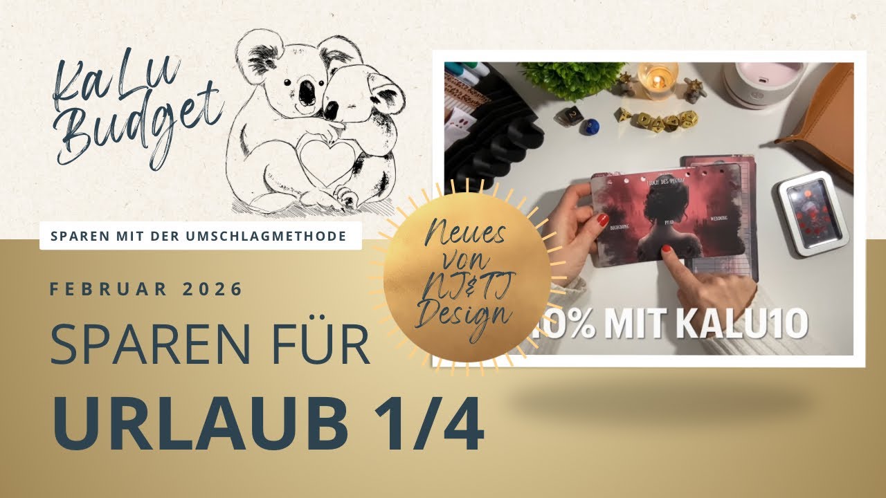 Sparen für Urlaub 1/4| Februar 2026 | Neues von NJ&TJ Design🥰 #umschlagmethode
