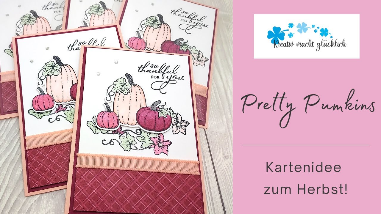 Stampin´Up! Herbstkarte / Pretty Pumkins / Colorieren mit Stampin Blends
