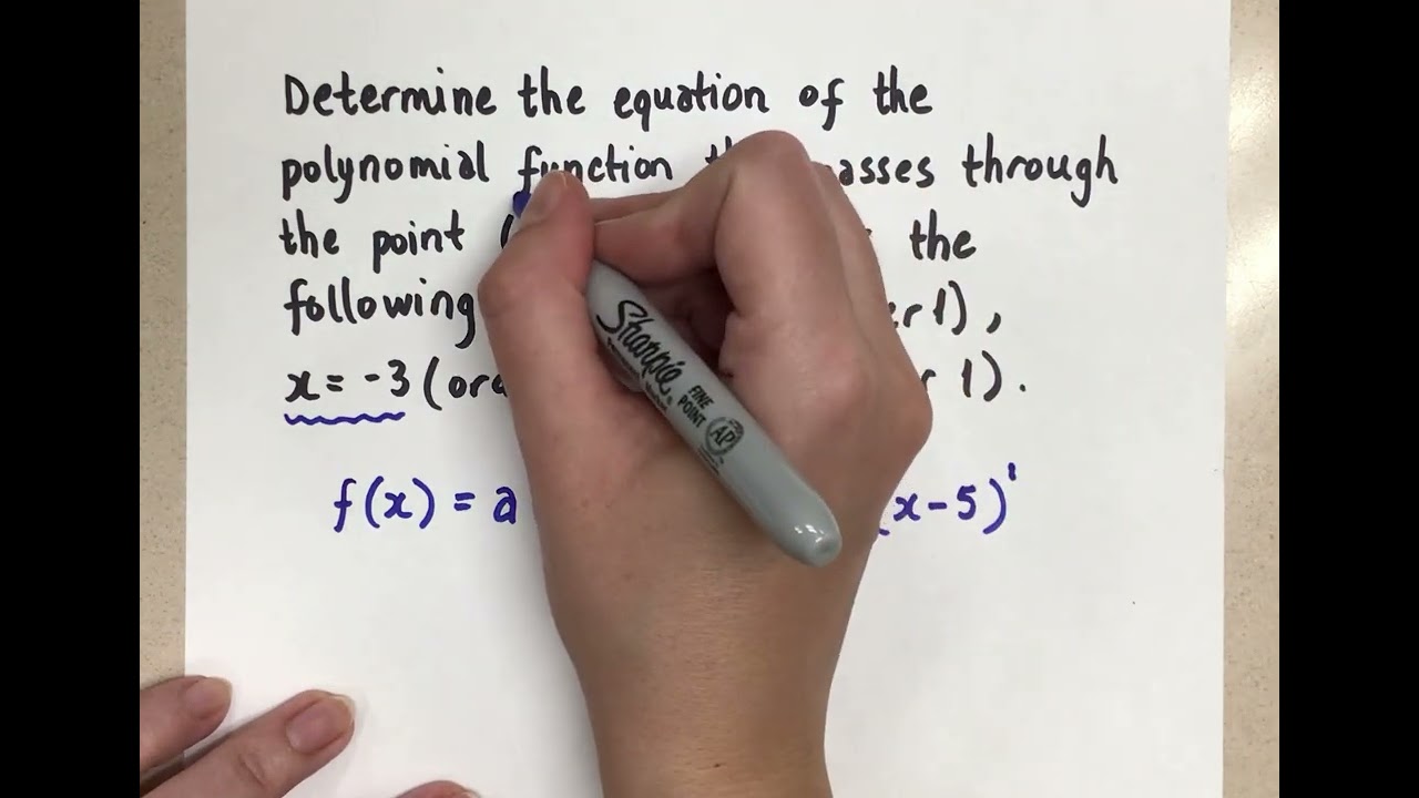 Finding the Equation of a Polynomial Function