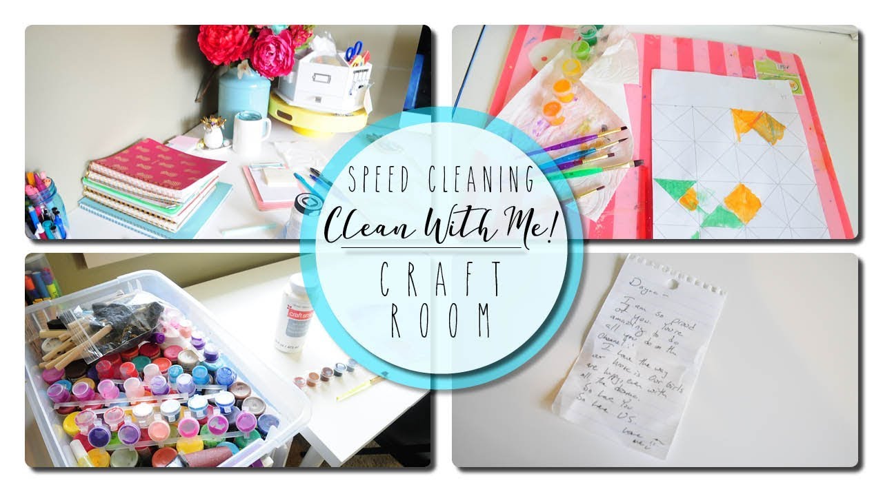 Clean With Me! - Speed Cleaning - Cleaning my Craft Room