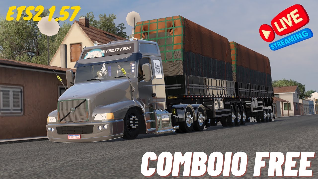 🛑ETS2-1.57-COMBOIO FREE MOD BR  Com Os Pesadão Da Rodagem #shorts #shortsfeed #caminhão #arqueado