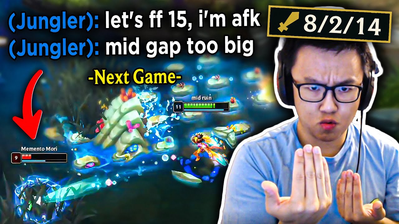 Delusional jungler flamed me hard so I took his LP the very next game 😈