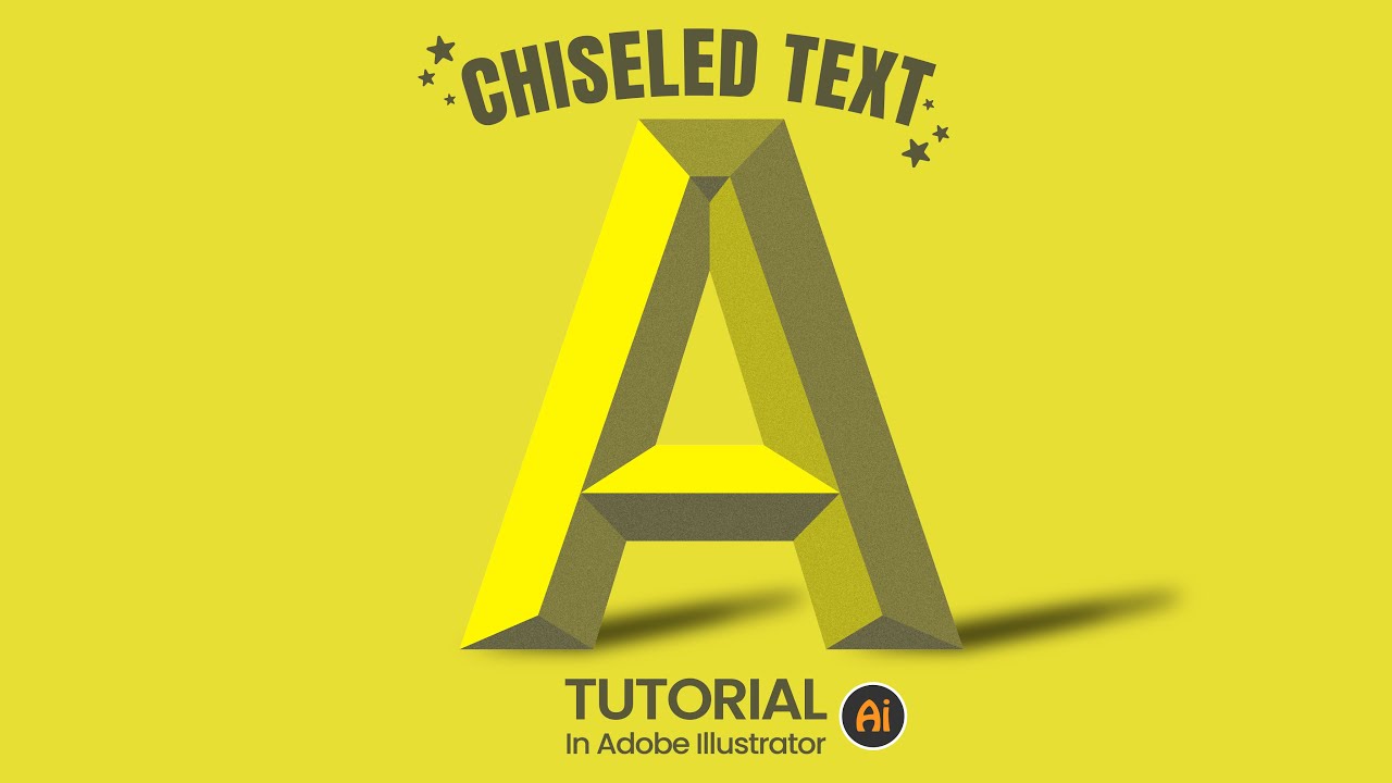 Master the Chiseled Text Effect in Adobe Illustrator – Full Tutorial