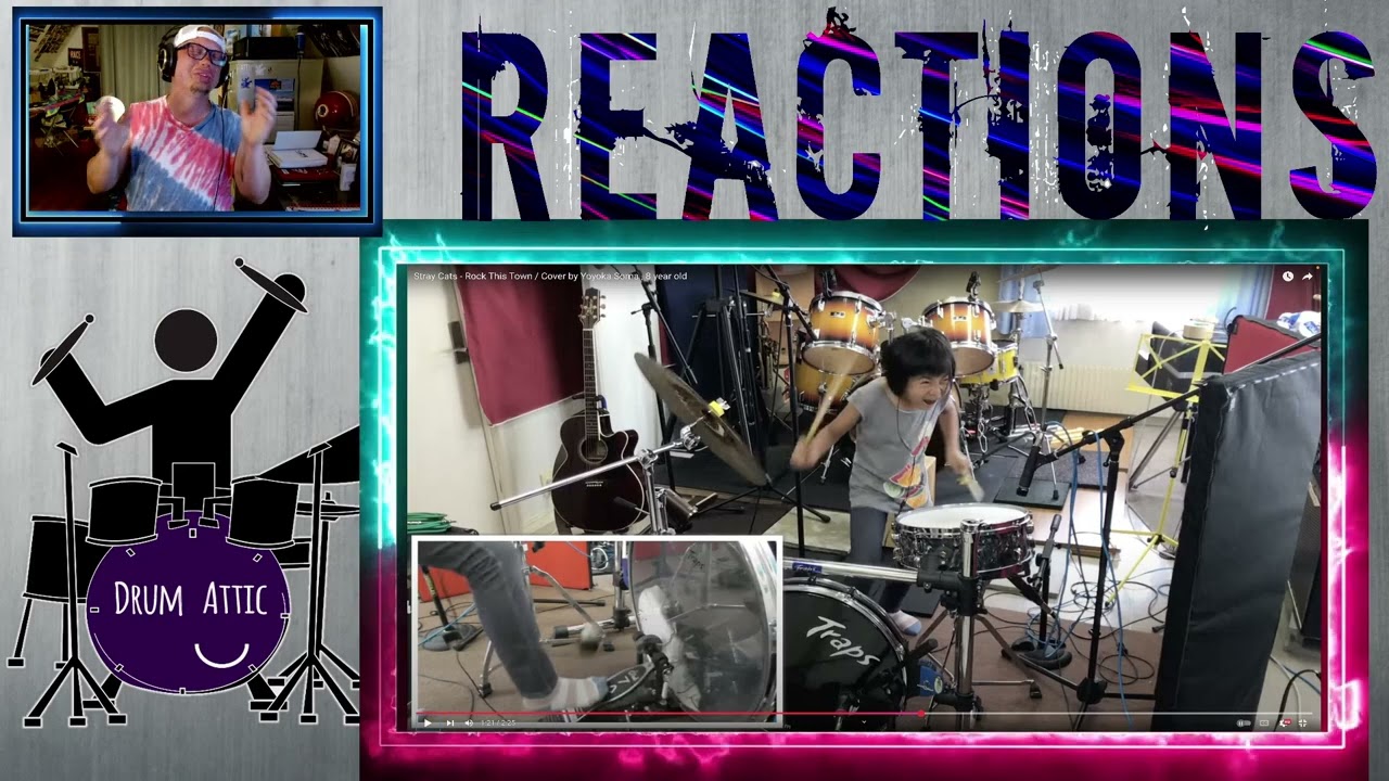 YOYOKA - Rock This Town Drum Cover  #reaction