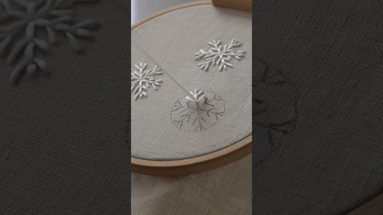 Snowflakes embroidery tutorial
