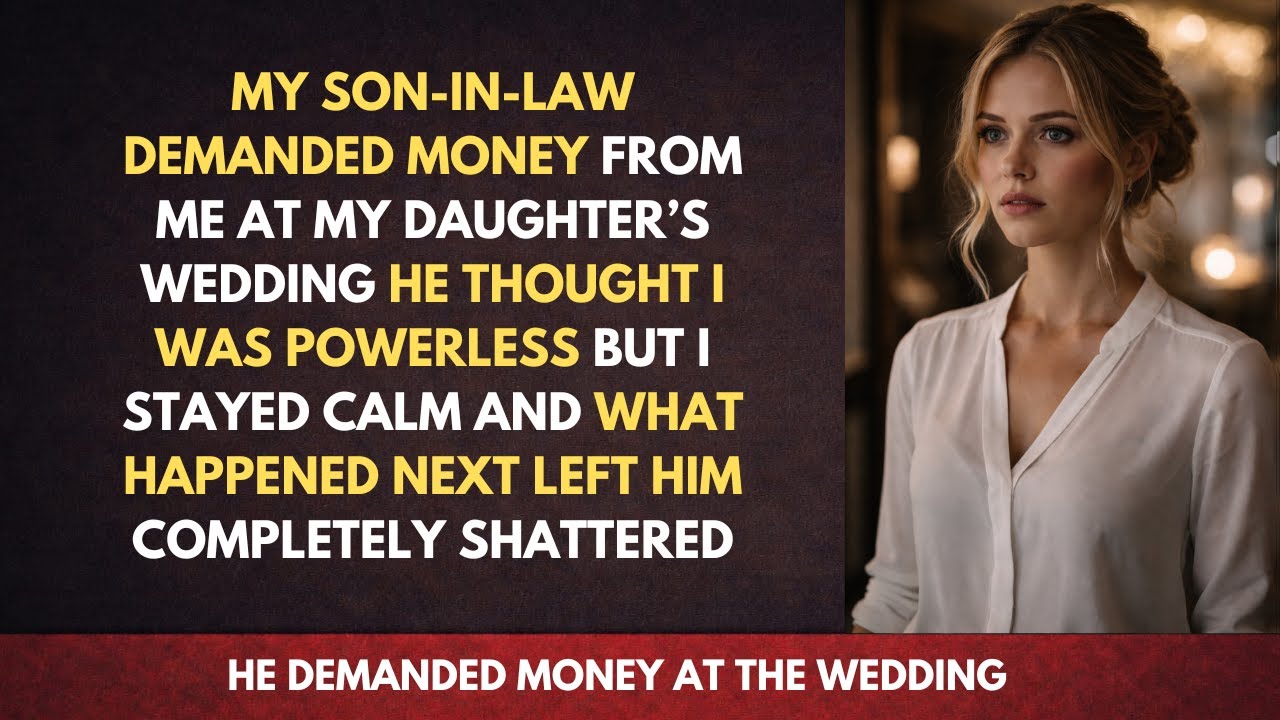 my son-in-law demanded money at my daughter’s wedding — i stayed calm and watched him panic