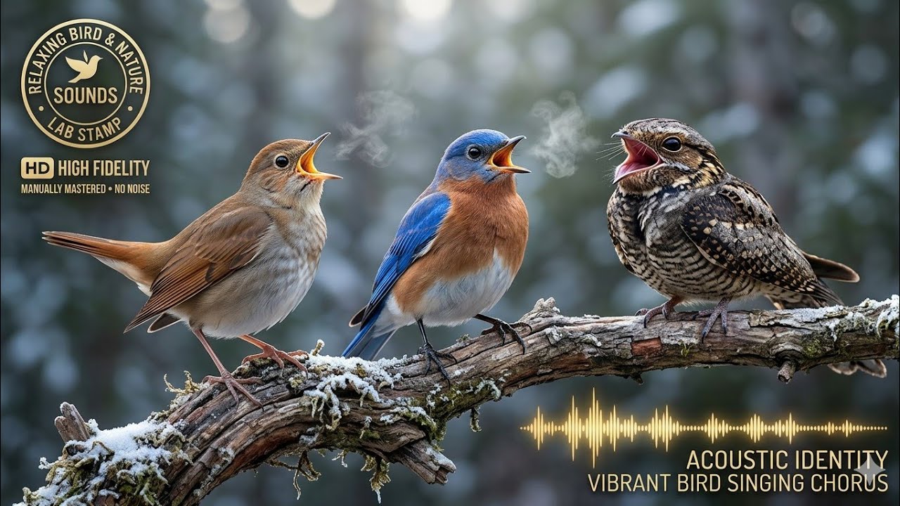 Enchanting Night Birds Singing Outdoors – Relaxing Nature Sounds |North American & European Wildlife