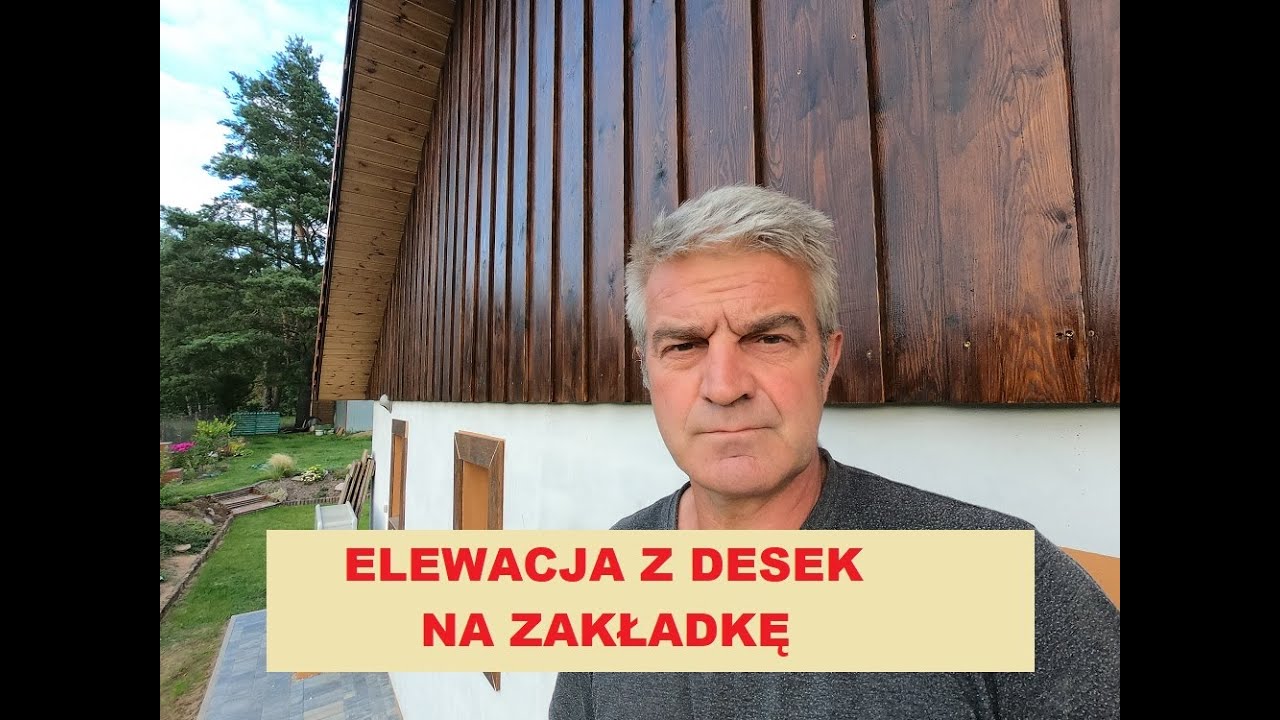 Elewacja drewniana na styropianie.