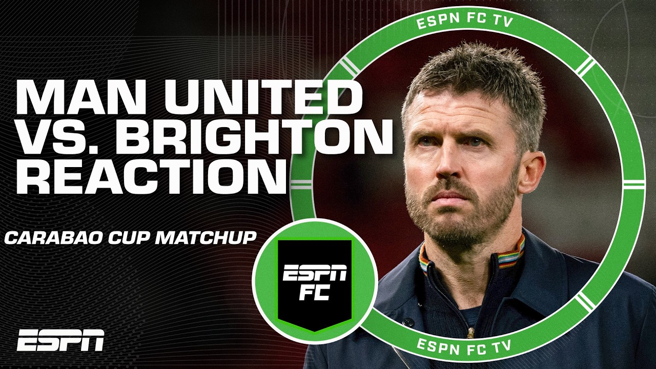How much PRESSURE is on Michael Carrick⁉️ REACTION to Man United's loss to Brighton | ESPN FC