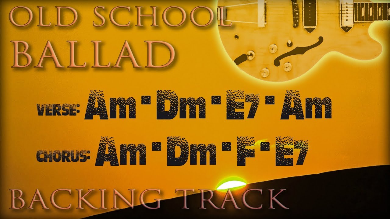 Old School Classic Guitar Ballad Backing Track A minor