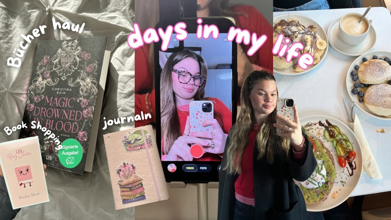 Bücher haul, journal with me, book shopping, days in my life 🎀🧸