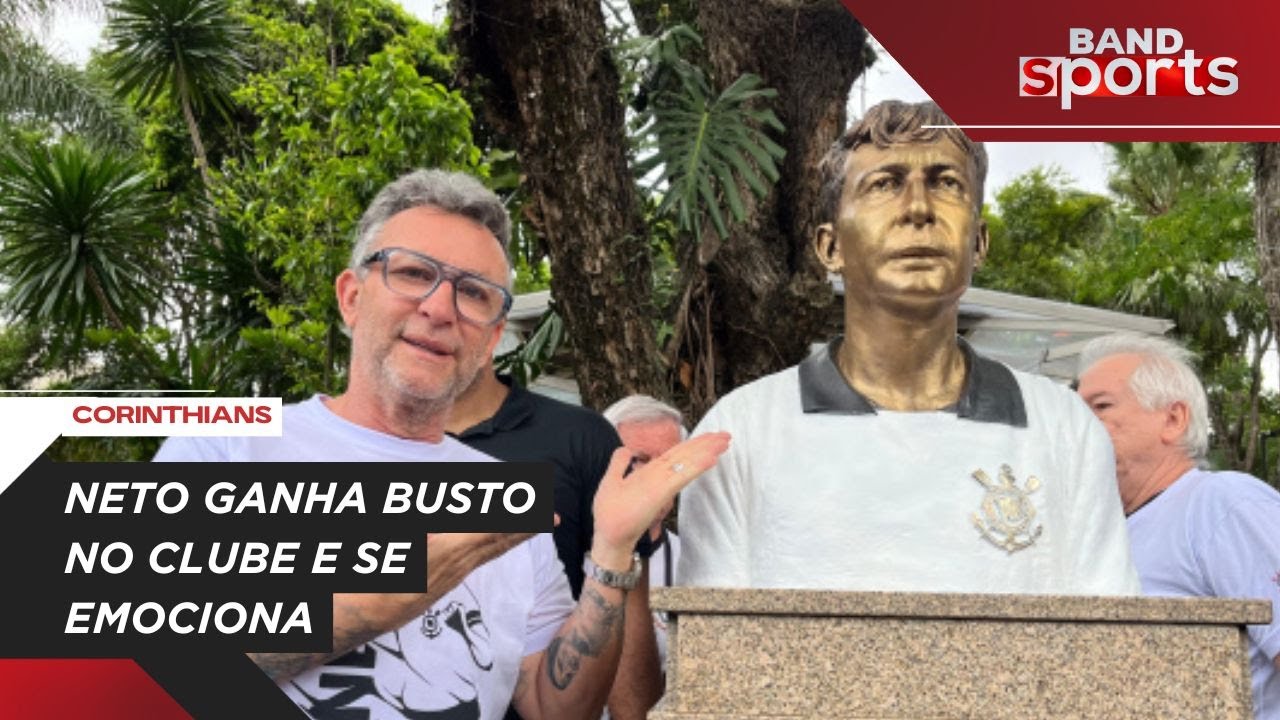 NETO GANHA BUSTO NO CORINTHIANS E SE EMOCIONA | VEJA O VÍDEO!