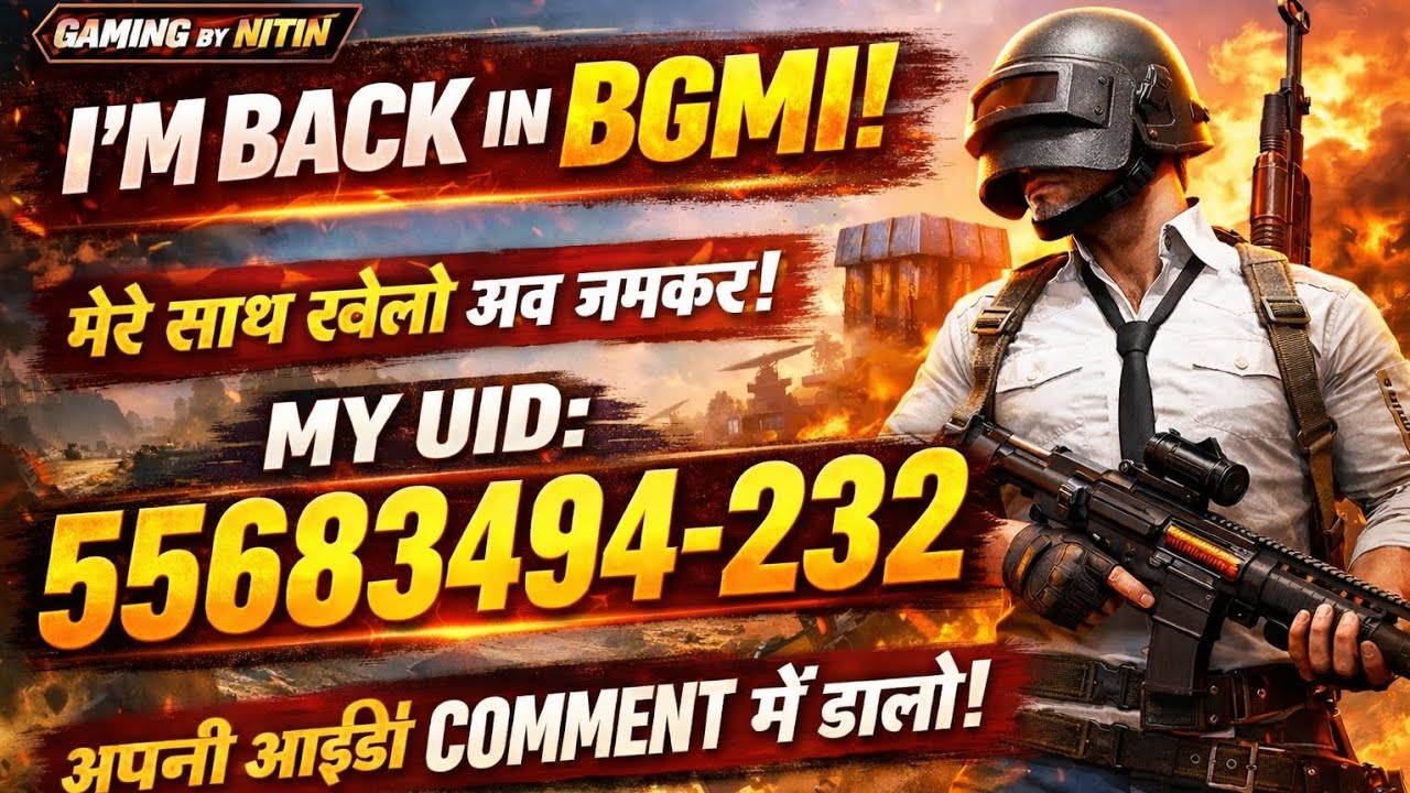 BGMI Comeback After Long Time 😎 | Play With Me | UID in Video I’m Back in BGMI 🔥 | Play With Me | 