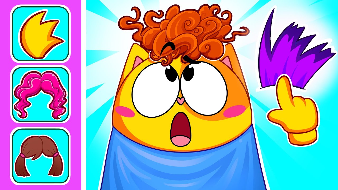 First Haircut Story 💇‍♀️ | Funniest Cartoon For Kids By 4 Friends 😻