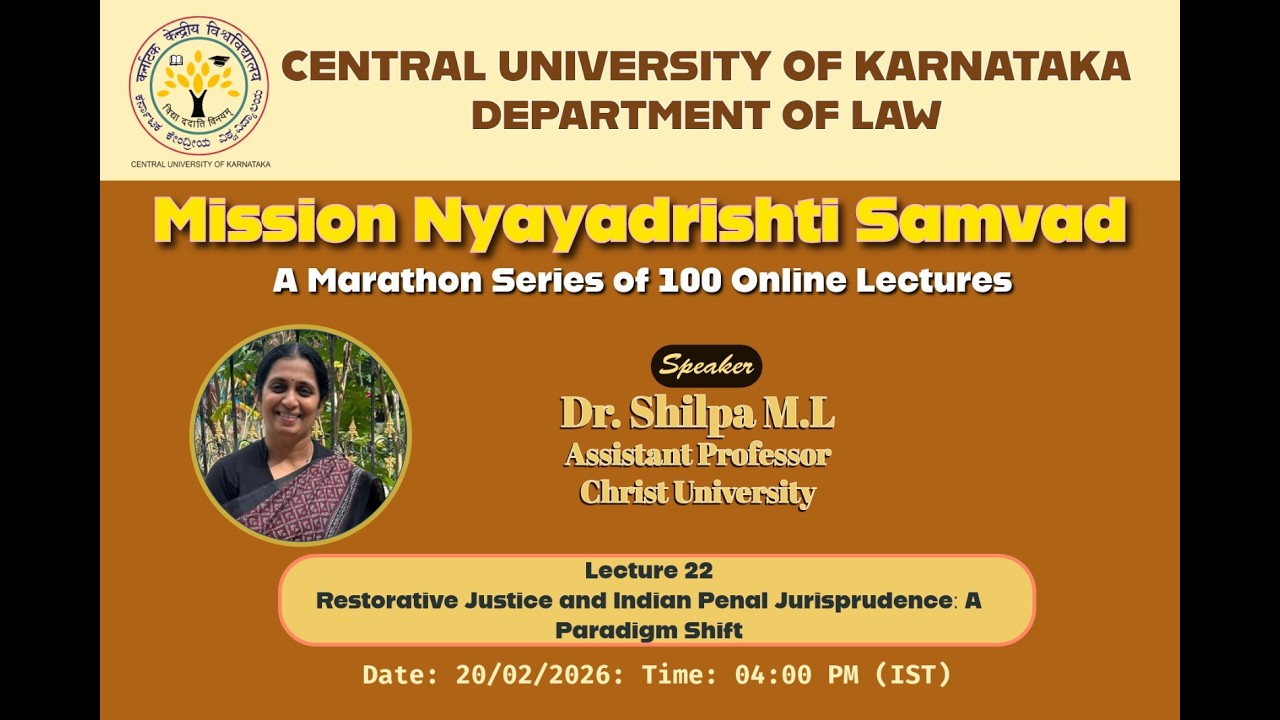Lecture 22: Nyayadrishti Samvad