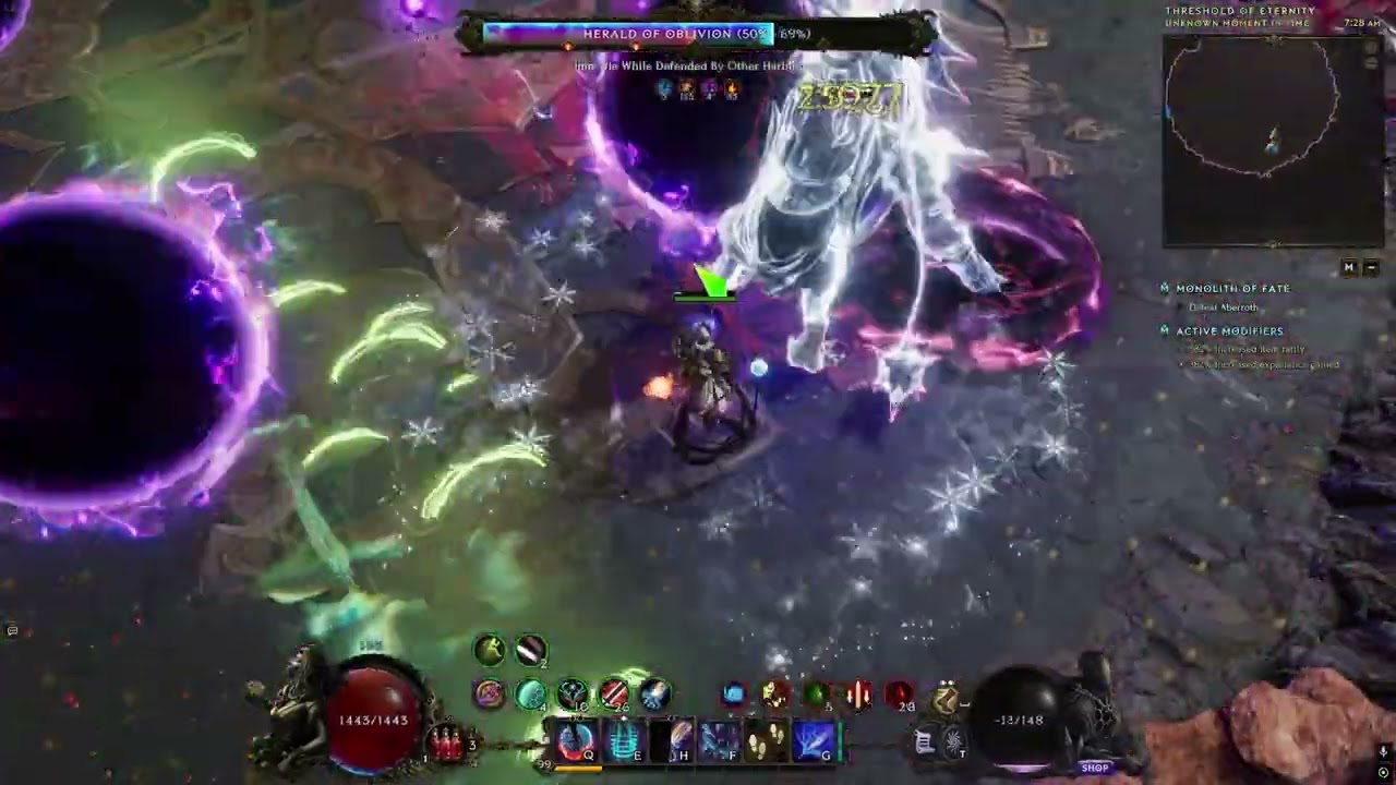 ZHP Shatter Strike Uber Aberroth kill (MG) - Last Epoch 1.2