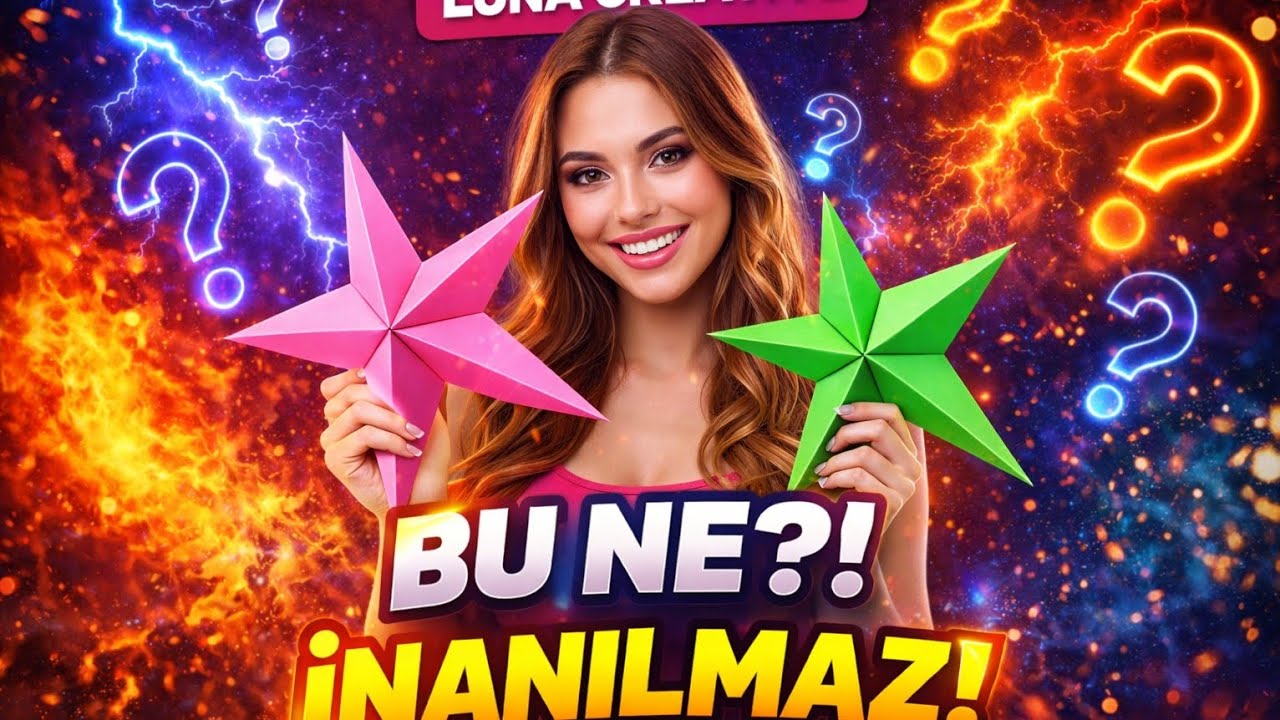 Dünyanın En Güzel 3D Yıldızı Nasıl Yapılır 😍Sende Dene ⭐ Çok Kolay ... #origami 